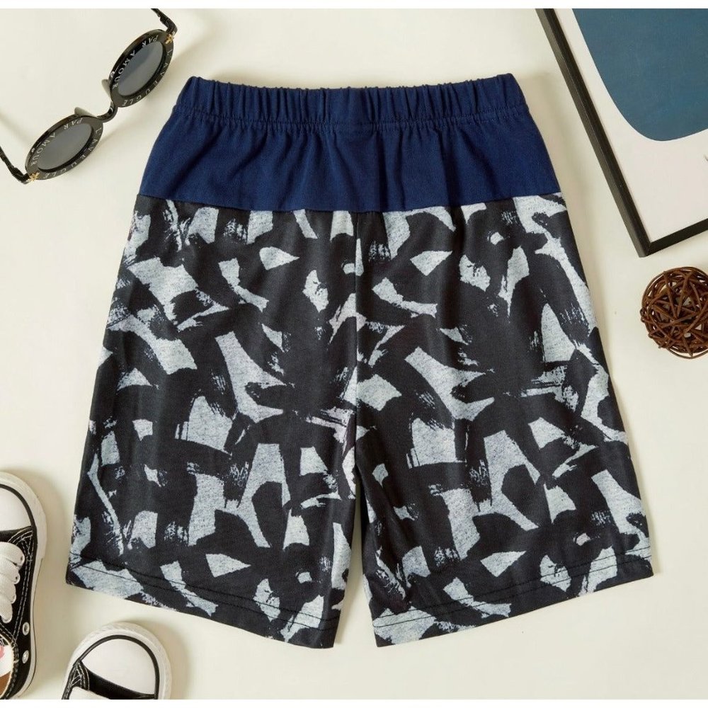 casual graffiti print shorts summer beach vacation 18-24m